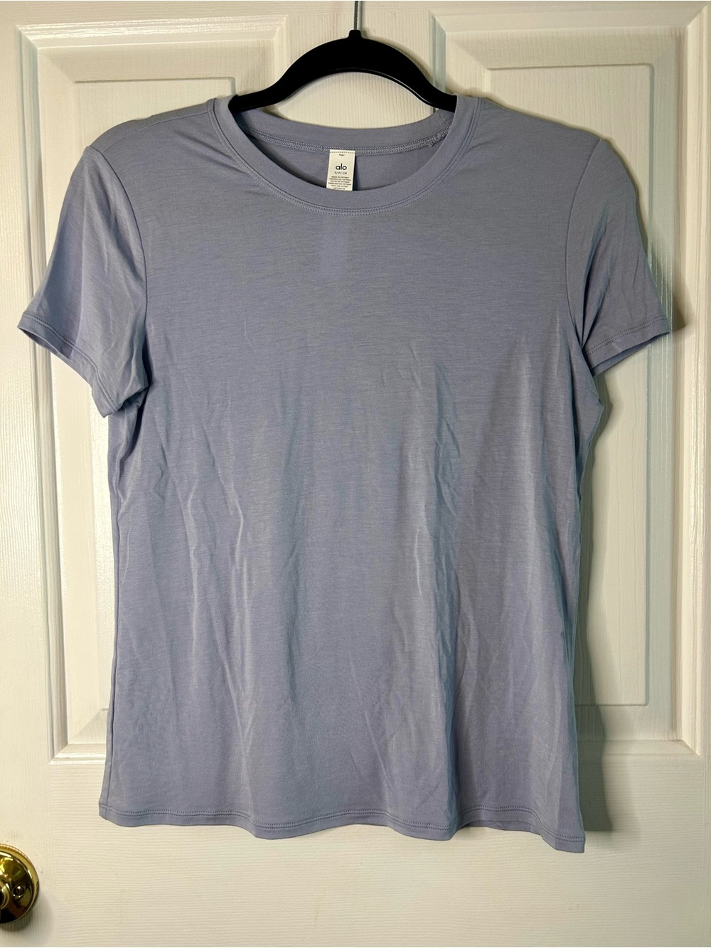 NWT ALO Yoga *SOLD OUT* All Day Short-Sleeve Tee- Winter Frost/ Size Small - Picture 5 of 10